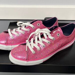 Converse All Star Pink Glitter Low Top Sneaker